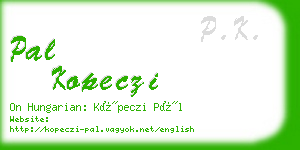 pal kopeczi business card